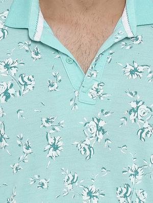 green floral printed t-shirt - 15968621 - Standard Image - 5