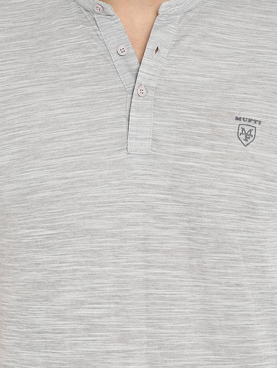 grey cotton collared t-shirt - 15968623 - Zoom Image - 5