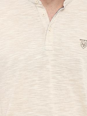 beige cotton collared t-shirt - 15968624 - Standard Image - 5