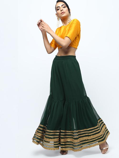 gota patti silk blend sharara - 15969132 - Standard Image - 1