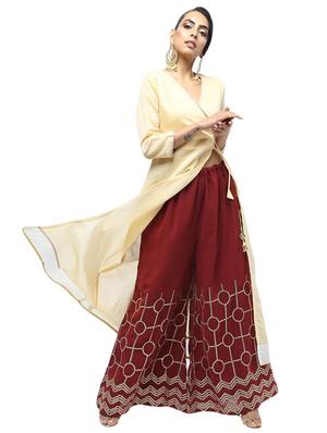 embroidered straight palazzo - 15969134 - Standard Image - 4