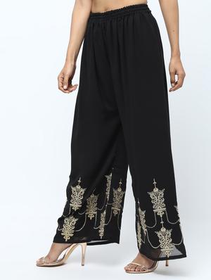 embroidered silk blend palazzo - 15969138 - Standard Image - 2