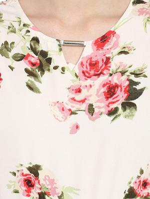 keyhole neck floral romper - 15969146 - Standard Image - 5