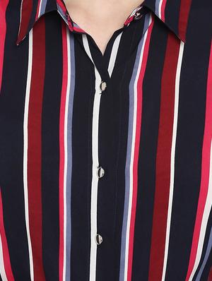 striped full leg jumpsuit - 15969148 - Standard Image - 4