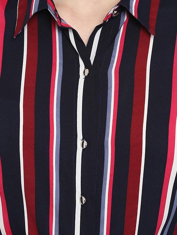 striped full leg jumpsuit - 15969148 - Zoom Image - 4