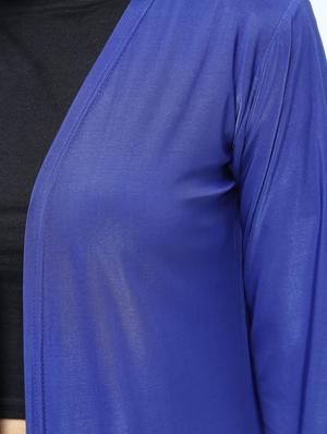 long sleeved solid shrug - 15969162 - Standard Image - 6