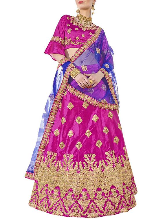 embroidered a-line lehenga - 15969230 - Zoom Image - 1