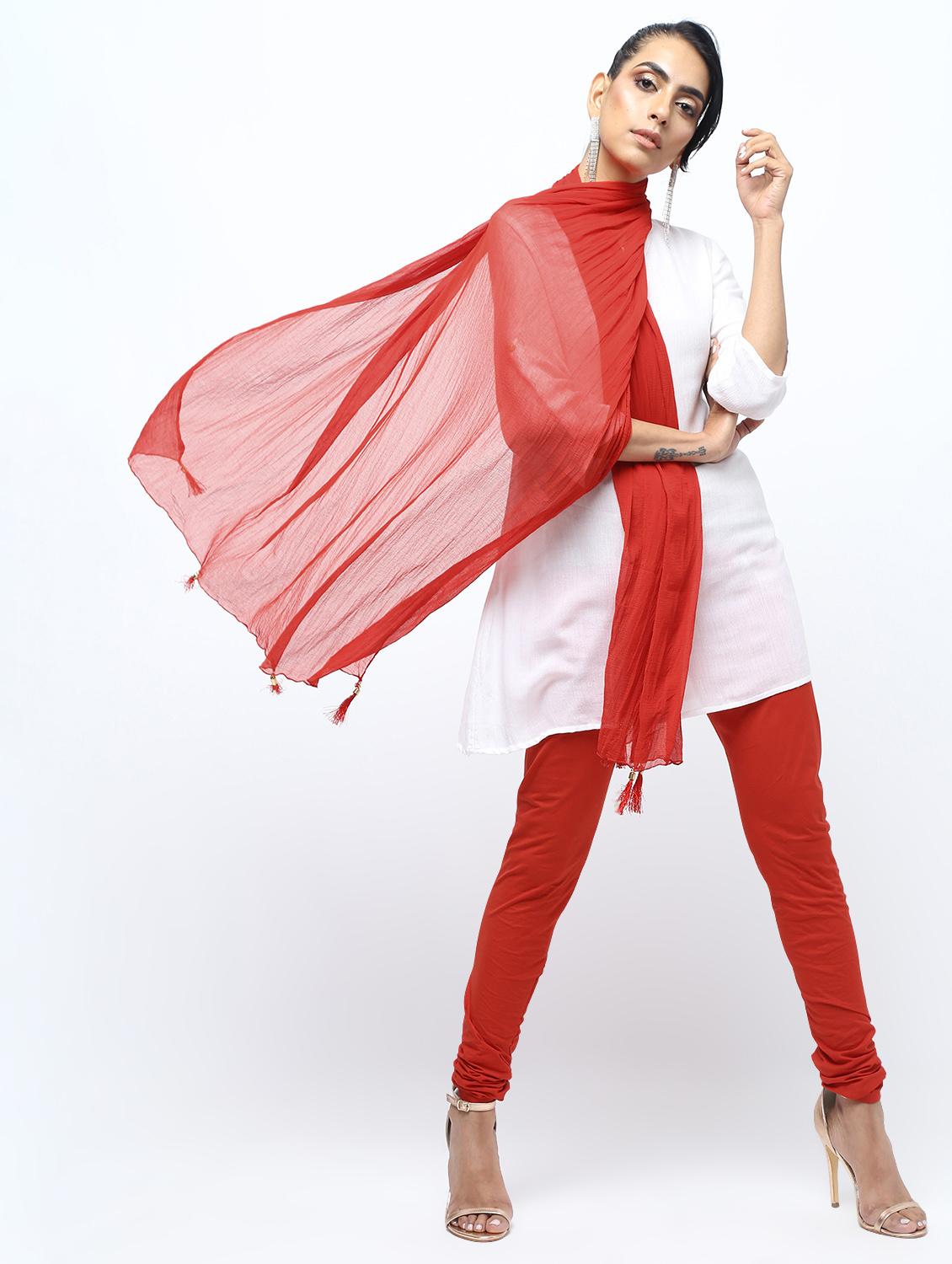 solid churidaar with dupatta set - 15969263 - Zoom Image - 1