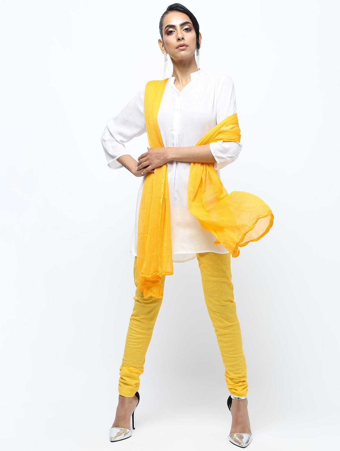 solid churidaar with dupatta set - 15969271 - Zoom Image - 1