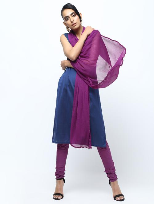 solid churidaar with dupatta set - 15969311 - Standard Image - 1
