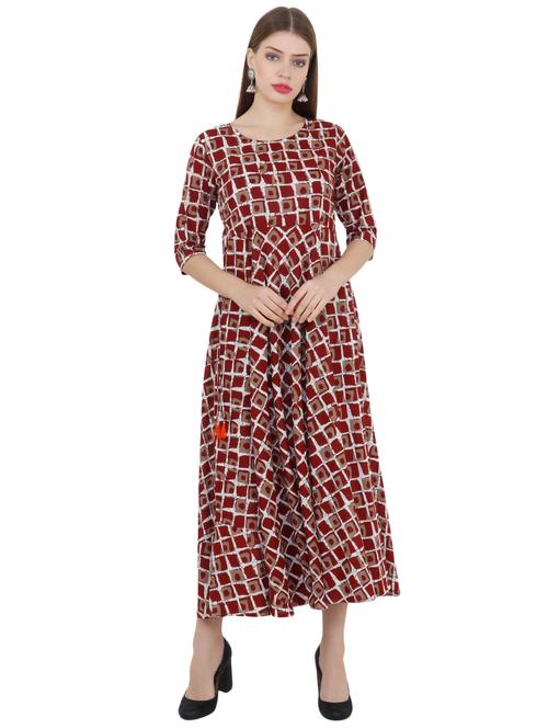 printed flared kurta - 15969440 - Standard Image - 1