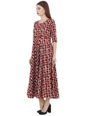 printed flared kurta - 15969440 - Standard Image - 2