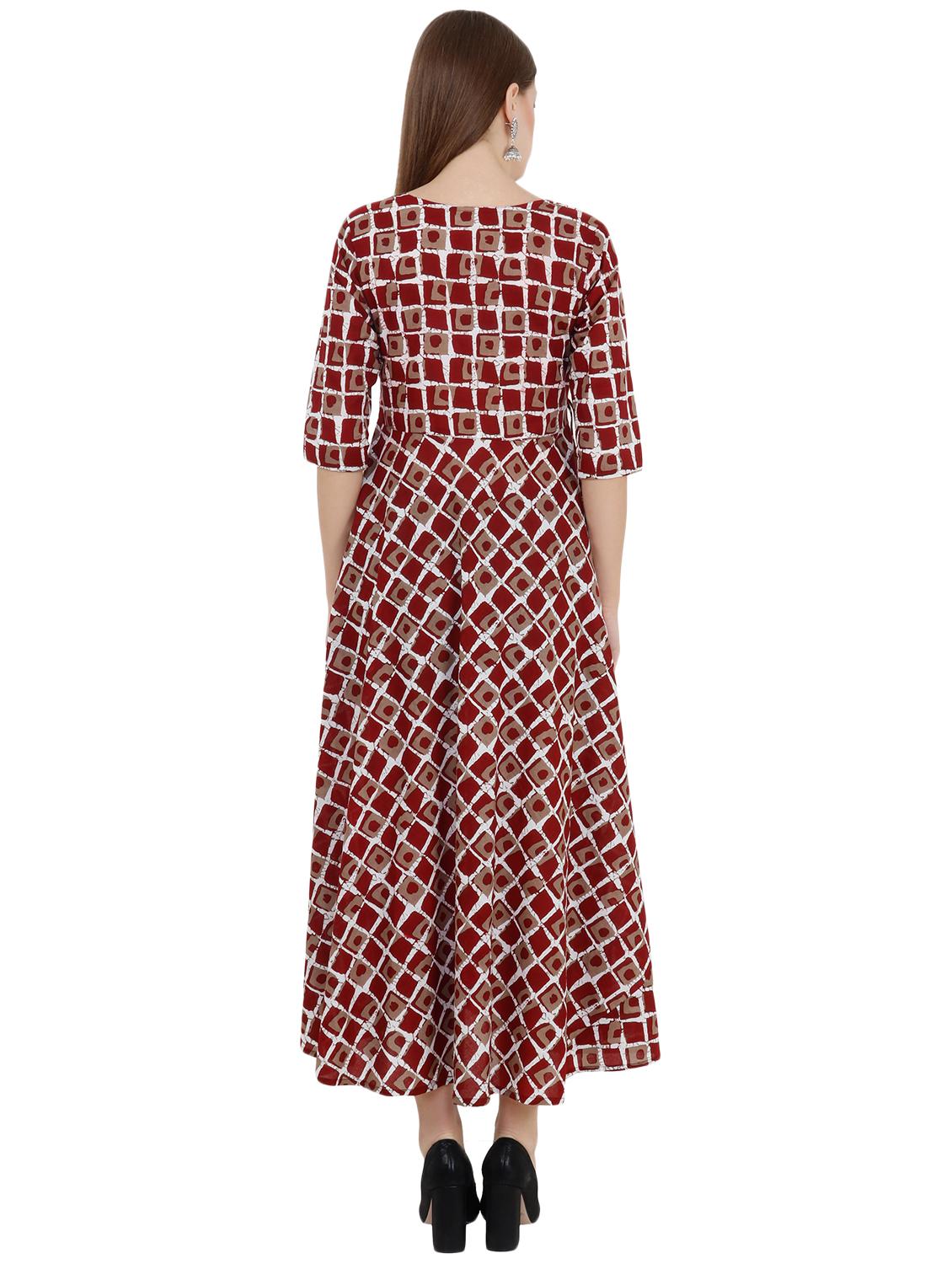 printed flared kurta - 15969440 - Zoom Image - 3