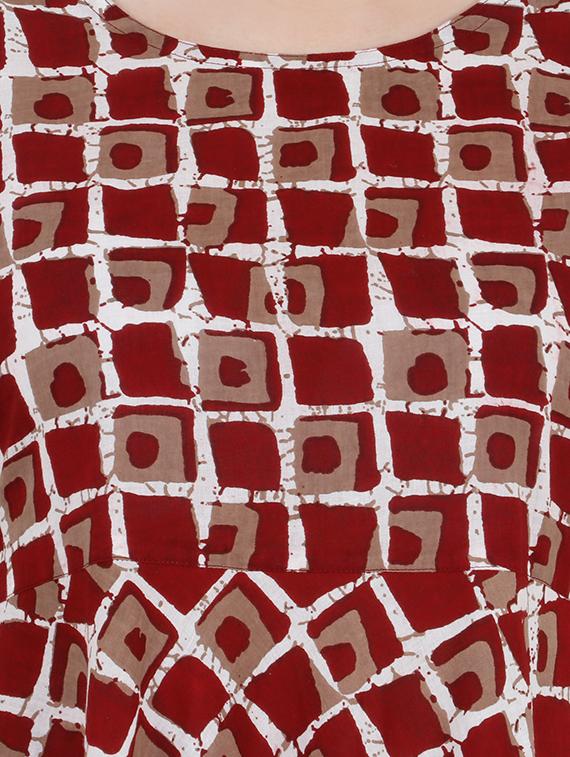 printed flared kurta - 15969440 - Zoom Image - 4