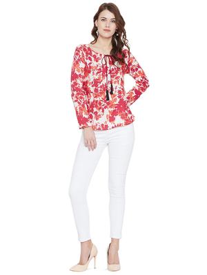 tassel tie up floral top - 15969488 - Standard Image - 4