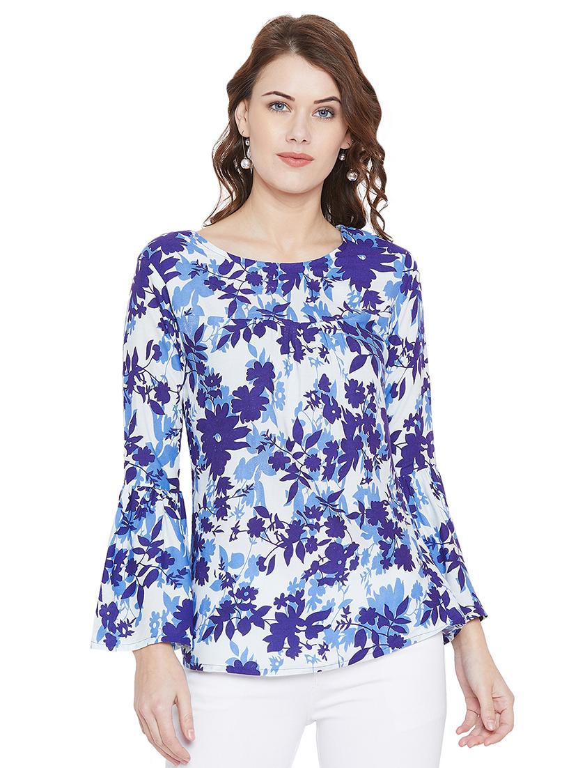 bell sleeved floral top - 15969490 - Zoom Image - 1