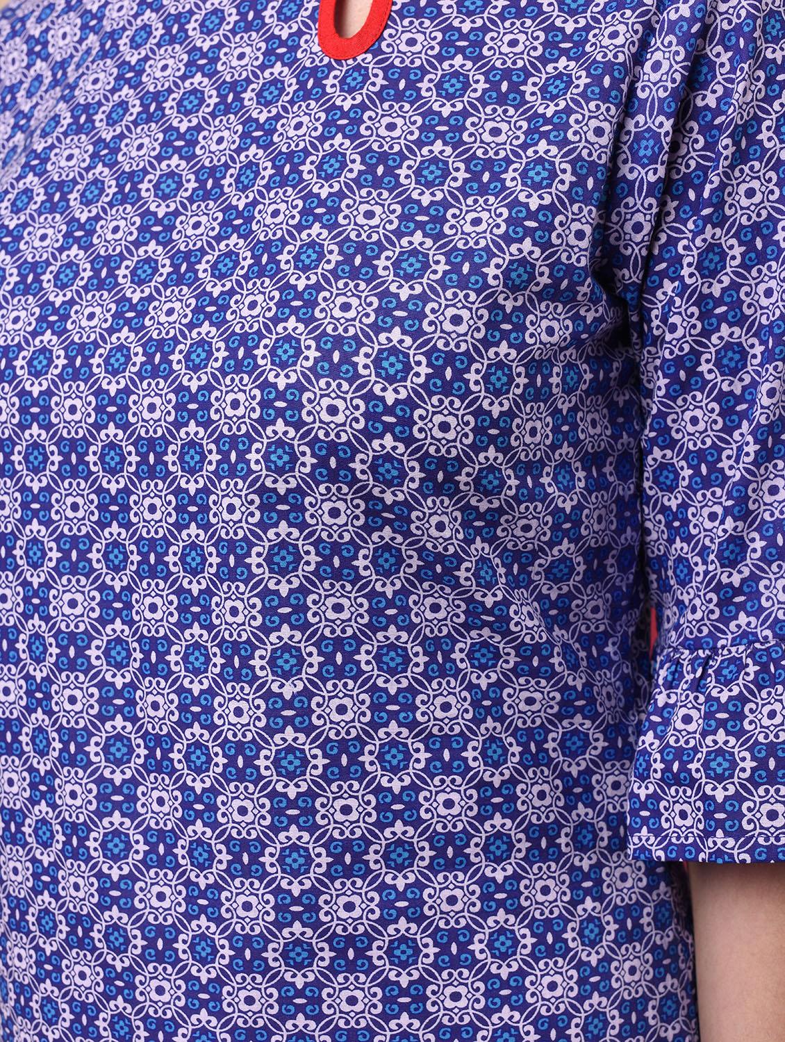 key hole printed kurta pant set - 15969549 - Zoom Image - 6