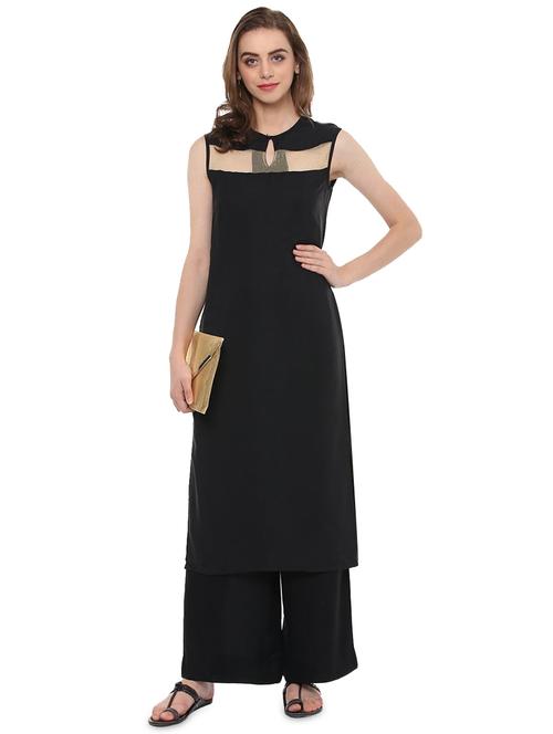 straight solid kurta - 15969608 - Standard Image - 1