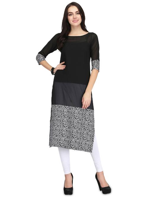 straight printed kurta - 15969609 - Standard Image - 1