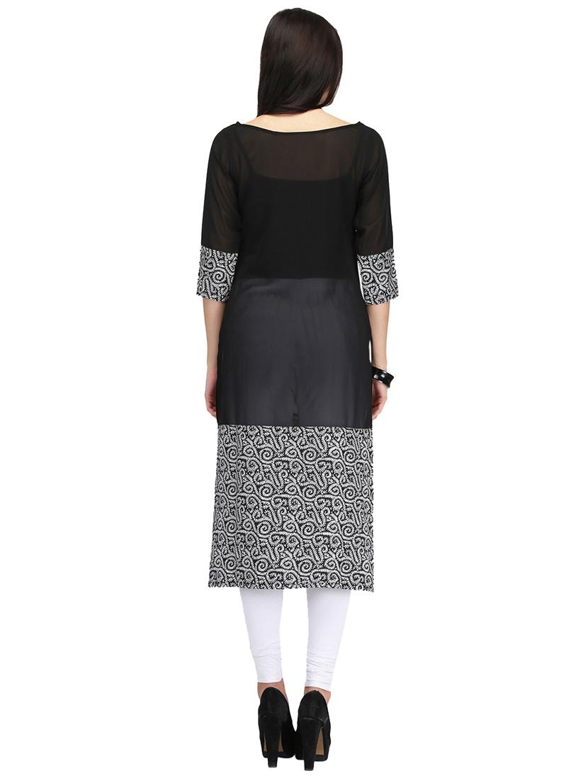 straight printed kurta - 15969609 - Zoom Image - 3