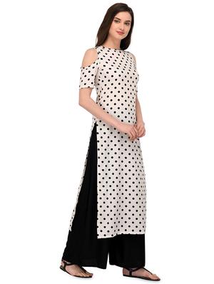 straight polka dot kurta - 15969636 - Standard Image - 2