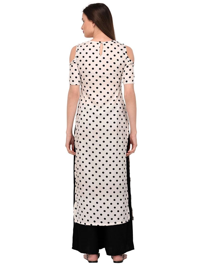 straight polka dot kurta - 15969636 - Zoom Image - 3