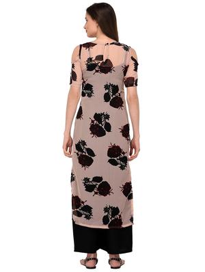 straight cold shoulder kurta - 15969637 - Standard Image - 3