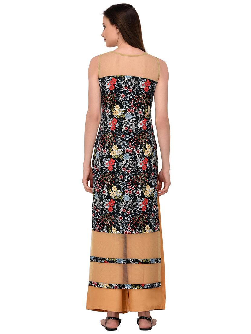 straight ditsy floral kurta - 15969639 - Zoom Image - 3