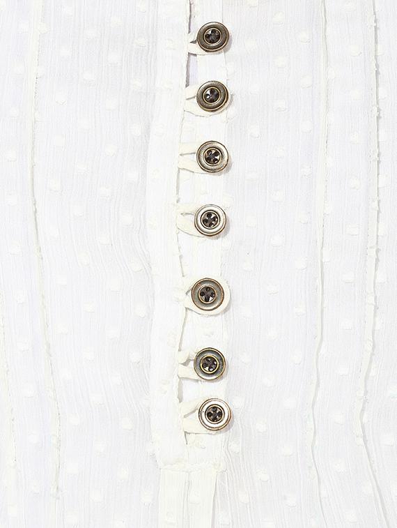 pin tucked button detail dobby top - 15969715 - Zoom Image - 4