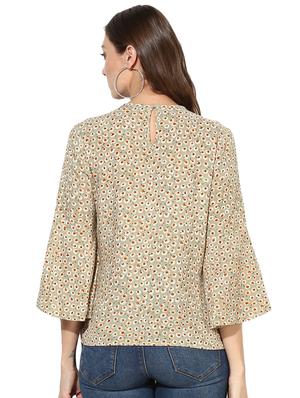 bell sleeved floral top - 15969718 - Standard Image - 3