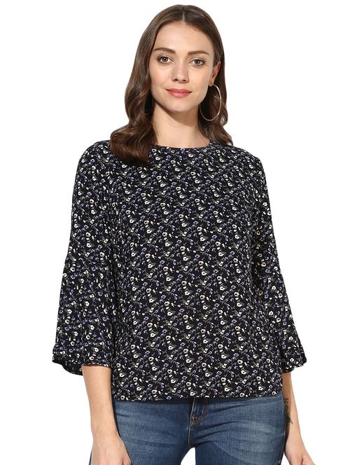 bell sleeved floral top - 15969720 - Standard Image - 1