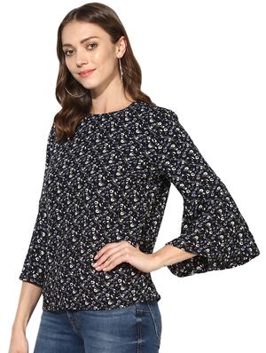 bell sleeved floral top - 15969720 - Standard Image - 2