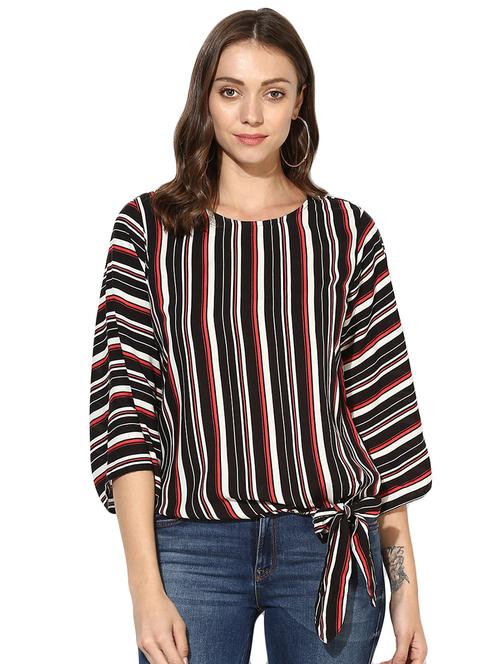 tie knot striped top - 15969727 - Standard Image - 1