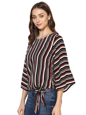 tie knot striped top - 15969727 - Standard Image - 2