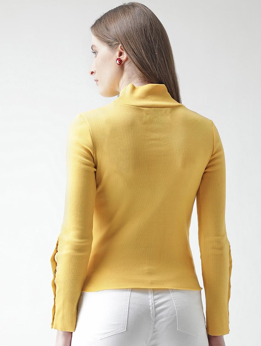 turtle neck button detail top - 15969755 - Zoom Image - 2