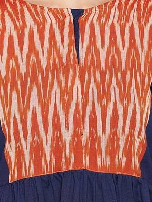 ikat flared kurti - 15969801 - Standard Image - 4