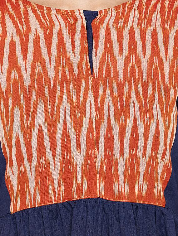 ikat flared kurti - 15969801 - Zoom Image - 4