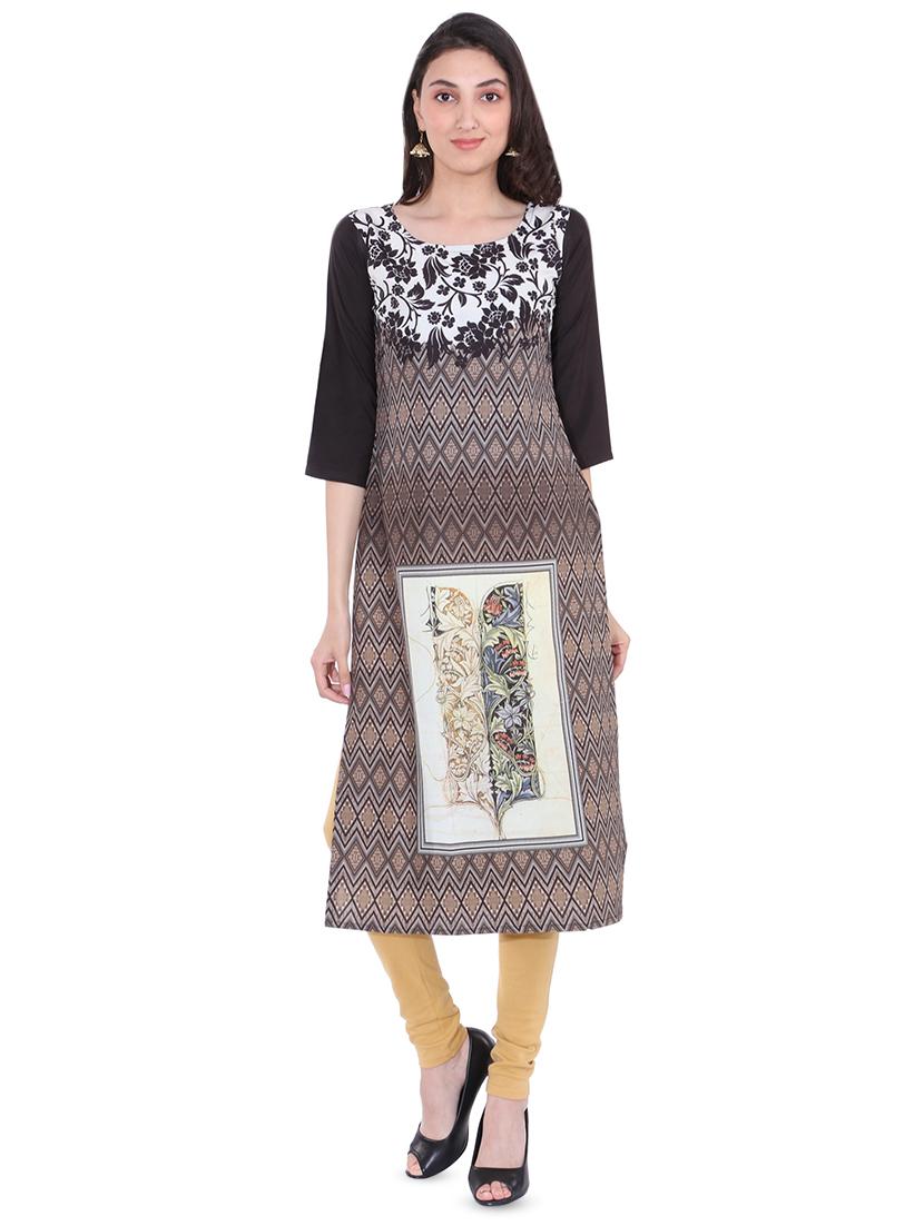 digital printed straight kurta - 15969855 - Zoom Image - 1