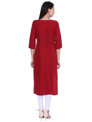 digital printed straight kurta - 15969860 - Standard Image - 3