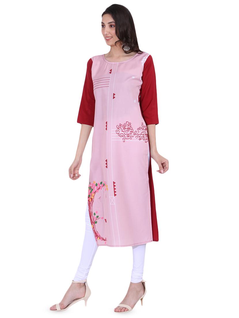 digital printed straight kurta - 15969860 - Zoom Image - 2