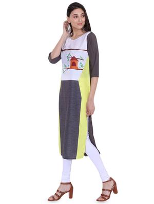 digital printed straight kurta - 15969863 - Standard Image - 2