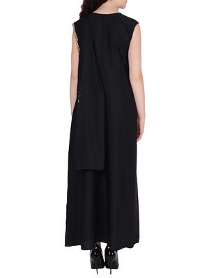 solid attached paneled a-line dress - 15970271 - Standard Image - 3