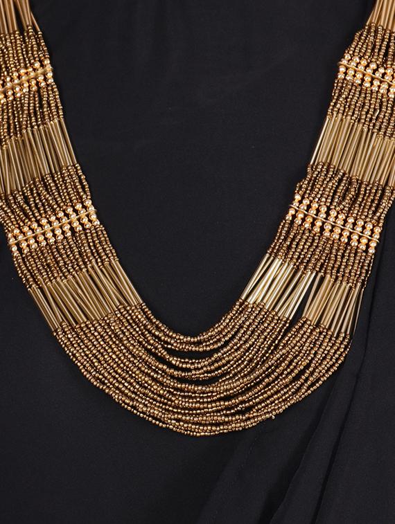 solid attached paneled a-line dress - 15970271 - Zoom Image - 4