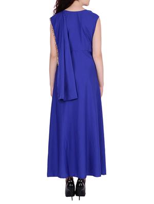 solid attached paneled a-line dress - 15970273 - Standard Image - 2