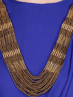 solid attached paneled a-line dress - 15970273 - Standard Image - 3