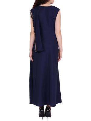 solid attached paneled a-line dress - 15970274 - Standard Image - 3