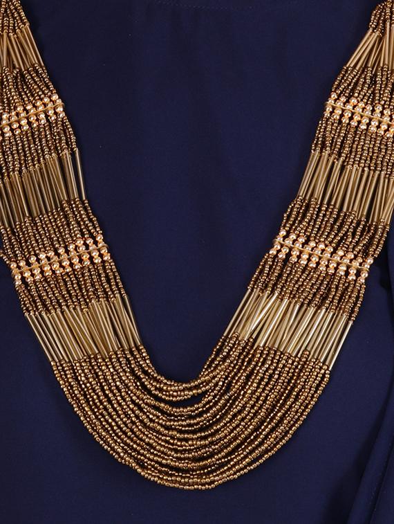 solid attached paneled a-line dress - 15970274 - Zoom Image - 4