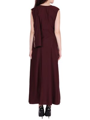 solid attached paneled a-line dress - 15970275 - Standard Image - 3