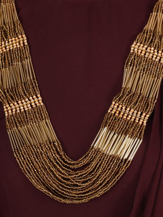solid attached paneled a-line dress - 15970275 - Zoom Image - 4