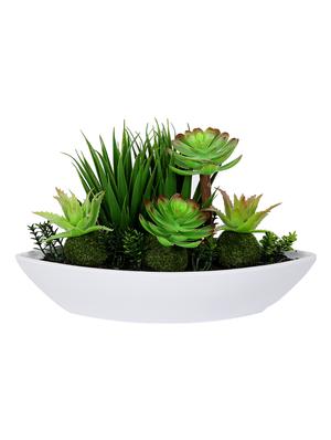 green plastic artificial plant with abs plastic pot by aapno rajasthan - 15970680 - Standard Image - 2